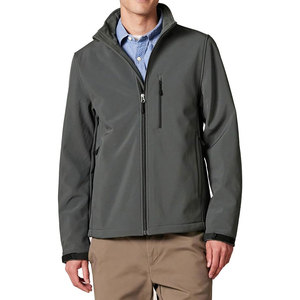 Men_s Customize <b>Waterproof</b> Softshell <b>Jacket</b> High Quality Zipper Style Dark <b>Grey</b> Color Plus Size Outdoor <b>Jackets</b> For Winter Use - Product Image 4
