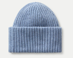 Bonnet en tricot côtelé bordeaux foncé unisexe pour adulte, chaud et doux en mélange de laine, avec revers plié, couleur unie, pour usage quotidien décontracté - Product Image 6