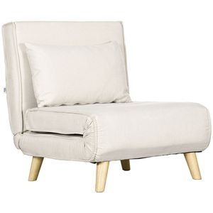 Beige 2-in-1 Multi-Functional <b>Sofa</b> <b>Bed</b> with Adjustable Backrest Chair <b>Bed</b> <b>Convertible</b> - Product Image 1