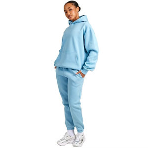 Conjunto Deportivo de Invierno al por Mayor Unisex, Sudadera y Pantalones Jogger 100% Algodón, Marca Privada, Logotipo Frontal, Ropa Deportiva para Mujer, OEM - Product Image 1