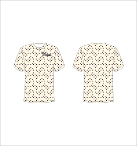 T-shirt à manches courtes pour homme Ferocious, imprimé à pois, col rond, coupe classique, design tricoté décontracté - Product Image 1