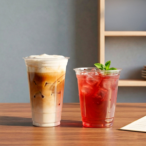 QUANG QUAN Disposable PP Single Wall Plastic <b>Cups</b> 95mm 16/20/24 oz Clear for Iced Coffee <b>Cold</b> Beverages & Desserts - Product Image 6
