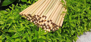 <b>Reusable</b> Bamboo <b>Straws</b> Set with Cleaning Brush and Linen Bag Biodegradable Natural Drinking <b>Straws</b> Eco Friendly - Product Image 2