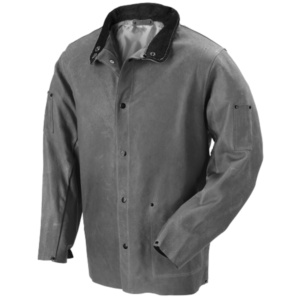 Veste de soudeur en cuir de vachette de haute qualité, résistante aux étincelles, robuste, vêtements de protection industrielle pour la sécurité du corps - Product Image 6
