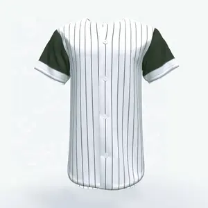 Высококачественная Мужская белая бейсбольная рубашка на пуговицах, рубашка с коротким рукавом, простая бейсбольная Джерси