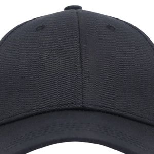 Casquette de baseball noire pour homme, design classique uni, visière incurvée, sangle arrière réglable, chapeau décontracté pour sports de plein air, logo personnalisé, vente en gros - Product Image 4