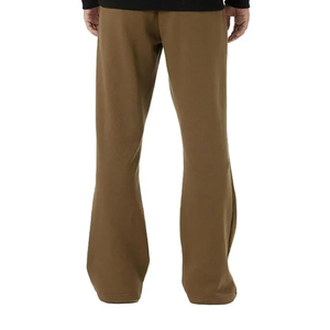 Pantalon de survêtement marron pour homme à taille élastique avec poches latérales, décontracté, tricoté, mi-lourd, respirant, pour l'automne - Product Image 2