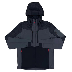 เสื้อแจ็คเก็ตแบบมีฮู้ด ทรงสลิม น้ำหนักเบา สำหรับทุกเพศ  ผ้า softshell  ตัดต่อสี  กันน้ำ  ซิปหน้า  เหมาะสำหรับกิจกรรมกลางแจ้ง เดินป่า กันลม  ทรงปกติ  ใส่ได้ในฤดูใบไม้ผลิ - Product Image 6