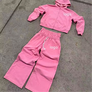 Custom High quality acid wash Tracksuit with <b>rhinestone</b> with dtf logo crop <b>jacket</b> with flared pant full set tracksuit unisex - Product Image 2