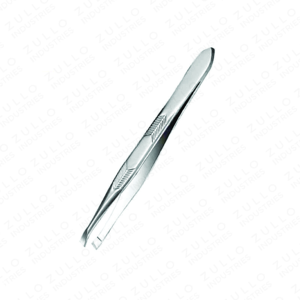 Professional Stainless Steel Eyelash Tweezers Slant Tip Satin Silver Finish Beauty Grooming <b>Tool</b> for Ladies - Product Image 4