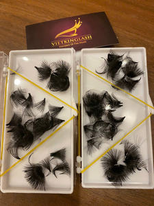 Professional Factory Handmade Synthetic Hair 16D 0.03mm-0.05mm Thickness DD/D Curl <b>Premade</b> Volume Natural Black <b>Lash</b> Extensions - Product Image 5