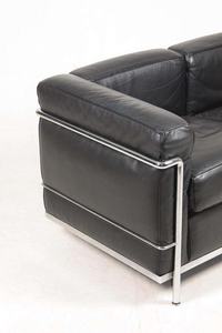 Sofá Seccional de Lujo Moderno para Oficina, Sala de Estar o Escuela, con Tapicería de Tela, Espuma y Estructura Exterior de Acero Inoxidable - Product Image 3