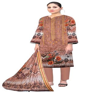 Hermoso traje de césped paquistaní Salwar Kameez de 3 piezas Diseños impresionantes AF Fashion Vol 1 Listo para ropa de fiesta diaria para mujeres - Product Image 1