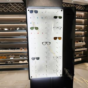 Elegant <b>Wall</b>-Mounted Acrylic and Wood Sunglasses <b>Display</b> Stand Rotating with Glass for Retail and Advertising - Product Image 1