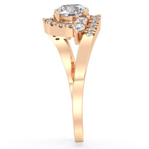 Anillos de Compromiso REYES Personalizados de Plata de Ley 925 con Corte Redondo y Moissanita de 1.21 Quilates para Mujer, Joyería Fina Minimalista - Product Image 5