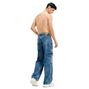 กางเกงยีนส์ขากว้างผู้ชายคุณภาพสูง ระบายอากาศได้ดีสำหรับฤดูร้อน รับสกรีนโลโก้ กางเกงยีนส์ลายปะติดสำหรับผู้ชาย - Product Image 6