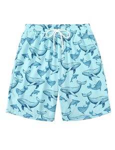 Men Casual <b>Shorts</b> Patchwork Print Elastic Waist Drawstring Beach Summer Holiday Colorful Lightweight White top mens swim beach - Product Image 1