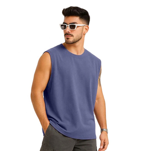 Camisetas sin mangas personalizadas para hombre, 100% algodón, ajuste muscular, sin costuras, para entrenamiento, precio económico, gran oferta, camisetas sin mangas personalizadas para hombre de alta resistencia - Product Image 3