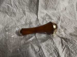 Ayurvedic Kansa Therapy Wand with Wooden Handle Portable <b>Polished</b> Brass Kansa Facial Massage Tool Handmade Healing Wand - Product Image 4