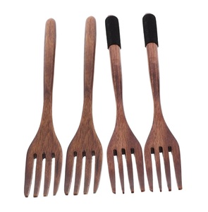 Ensemble de fourchettes en bois foncé pour la table à manger, ustensiles de table en bois, fourchettes en bois au meilleur prix, vente en gros, écologiques et durables - Product Image 4