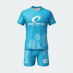 Maillot de pickleball unisexe personnalisé à transfert thermique, impression 3D, respirant, 100 % polyester, anti-UV, col rond, t-shirt de sport - Product Image 2