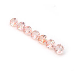 Saphirs ovales de laboratoire Peach, pierres précieuses synthétiques de 2 mm à 20 mm, couleur blush clair, pour la fabrication de bijoux et les créations sur mesure - Product Image 2