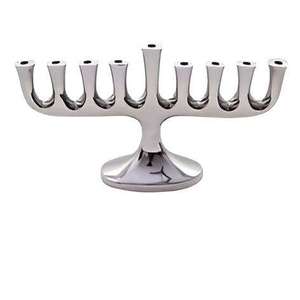 Menorah de primera calidad con acabado plateado para el hogar, villas, iluminación de mesa, uso decorativo, portavelas de Hanukkah. - Product Image 3