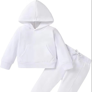 Logo OEM ODM Fabricant Vêtements pour enfants de haute qualité Ensemble de survêtement à capuche tendance et léger - Product Image 1