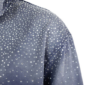 Sweat-shirt à capuche zippé pour homme, motif à pois imprimé, tricoté en polyester, décontracté, pour l'automne, coupe classique - Product Image 3