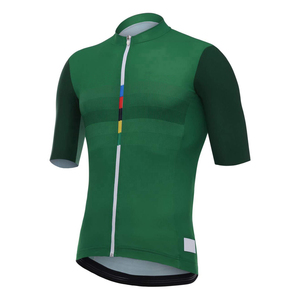 Custom Heat-Transfer Printed Lightweight Spandex/Polyester Anti-Bacterial Breathable Short Sleeve Cycling Jersey Custom Logo - Product Image 2