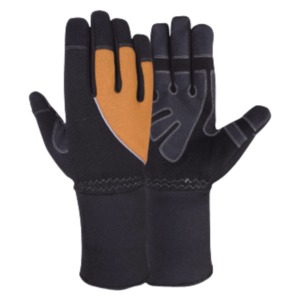 Guantes Tácticos de Cuero, Completos, Marrón y Negro, Antideslizantes, Protección para Hombre para Actividades al Aire Libre - Product Image 3