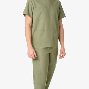 Uniformes Médicos para Hombre, Suministro Directo de Fábrica, en Grandes Cantidades, con Cierre de Cordón, Color Sólido, Conjunto de Uniforme para Hospital - Product Image 6