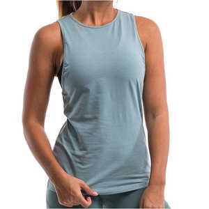 Débardeur de sport sans manches pour femme de haute qualité, couleur unie, nouveau design, haut de yoga très extensible pour l'entraînement - Product Image 2