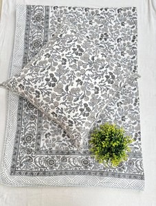 100% Cotton Hand <b>Block</b> Printed Single <b>Bed</b> Dohar Artisan Made Handmade Traditional Hand Crafted 100% Cotton Reversible Dohar - Product Image 2