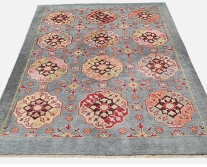 พรมถักมือ พรมเปอร์เซียหลากสี พรมตุรกีแบบโอชัก พรมสีสันสดใส พรมปูพื้นขนาด 8x10 ฟุต พรมปักลาย - Product Image 1