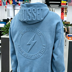 Sudadera Unisex Extra Grande con Capucha, Color Sólido, 100% Algodón, Logotipo en Relieve, Bolsillo Delantero, Prenda de Otoño, Corte Regular, Tejido de Punto - Product Image 2