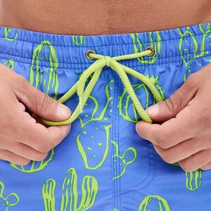 Shorts de bain pour hommes à imprimé cactus, séchage rapide, avec cordon de serrage, pour la plage, shorts de surf d'été, maillots de bain personnalisés OEM en gros - Product Image 6