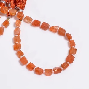 Piedra del Sol Natural Facetada en Forma de Pepita 6mm 7mm, Hilo de Cuentas de Piedras Preciosas, Precio al por Mayor a Granel para Fabricación de Joyas, Proveedor Indio, Fantasía - Product Image 4
