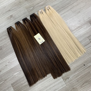 Extension de trame de cheveux humains vietnamiens Remy Virgin Piano Platinum Double Cheveux alignés sur les cuticules - Product Image 2