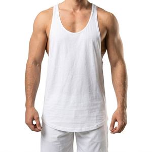 Plus Size <b>Men's</b> Knitted Casual Eco-Friendly Breathable Cotton Gym Fitness <b>Stringer</b> <b>Vest</b> Custom Logo Leisure Sports Body Building - Product Image 3