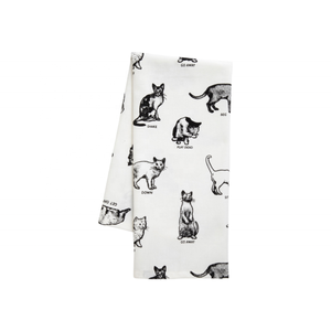 Hot Bán Tùy Chỉnh Thiết Kế Bông Khăn Bếp Chất Lượng Cao Linen Sợi Nhuộm Món Ăn Trà Khăn Logo Thêu Mô Hình Sọc Thêu Dệt - Product Image 1