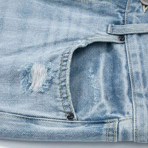 Pantalones cortos de mezclilla personalizados para hombre estilo Y2K con bordado de cinturón y cristales - Pantalones cortos de mezclilla de algodón lavados vintage casuales - Product Image 3