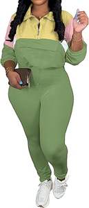 Conjunto Deportivo de 2 Piezas para Mujer PINSV, Sudadera con Cierre de Media Cremallera y Manga Larga, Pantalones Deportivos, Traje Casual - Product Image 3