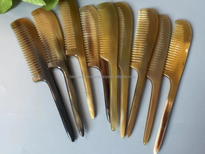 Peine de cuerno de búfalo de Material orgánico personalizado para el cuidado del cabello, peine de cuerno natural de origen ético para barbas, tipo láser FWE - Product Image 3
