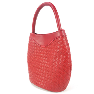 Bolso de Mano de Cuero Genuino Tejido Ligero Rojo Minimalista para Mujer, Venta al Por Mayor OEM - Product Image 3