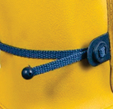 Yellow Anti-static Touchscreen <b>Gloves</b> with Blue Drawstring Button Closure Polyester Material 10 Inch Length Silicone-free - Product Image 3