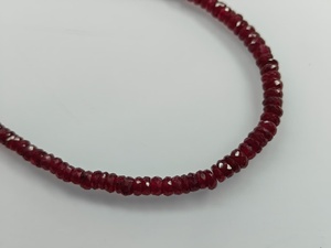 Perles de pierres précieuses rubis Longido 2026, 2,5 mm à 3,5 mm, pierres naturelles facettées taillées en rondelle pour colliers et bracelets pour femmes - Product Image 5