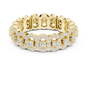 Flashdazz Jewels 10K แหวนทองคำแท้พร้อมเครื่องประดับตรงกลางรูปวงรี - Product Image 4