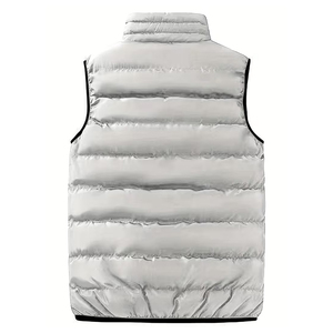 Men's Montane Breathable Cotton Vest Winter Warm Fleece Lined Stand Full Zip Sleeveless <b>Packable</b> Eco-Friendly Front Logo Gilet - Product Image 2