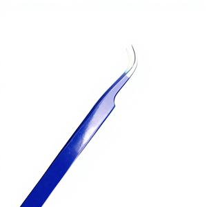 Pinzas Profesionales para Cejas de Acero Inoxidable, Duraderas y Cómodas, con Mango Curvo, Punta Puntiaguda, Hechas a Mano, Ecológicas, para Vello Encarnado - Product Image 1